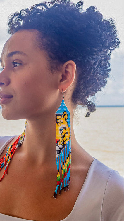 Brinco de Miçanga Onça-Pintada