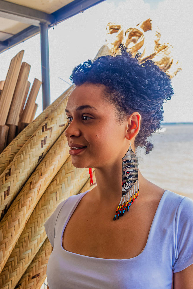 Brinco de Miçanga Grafismo