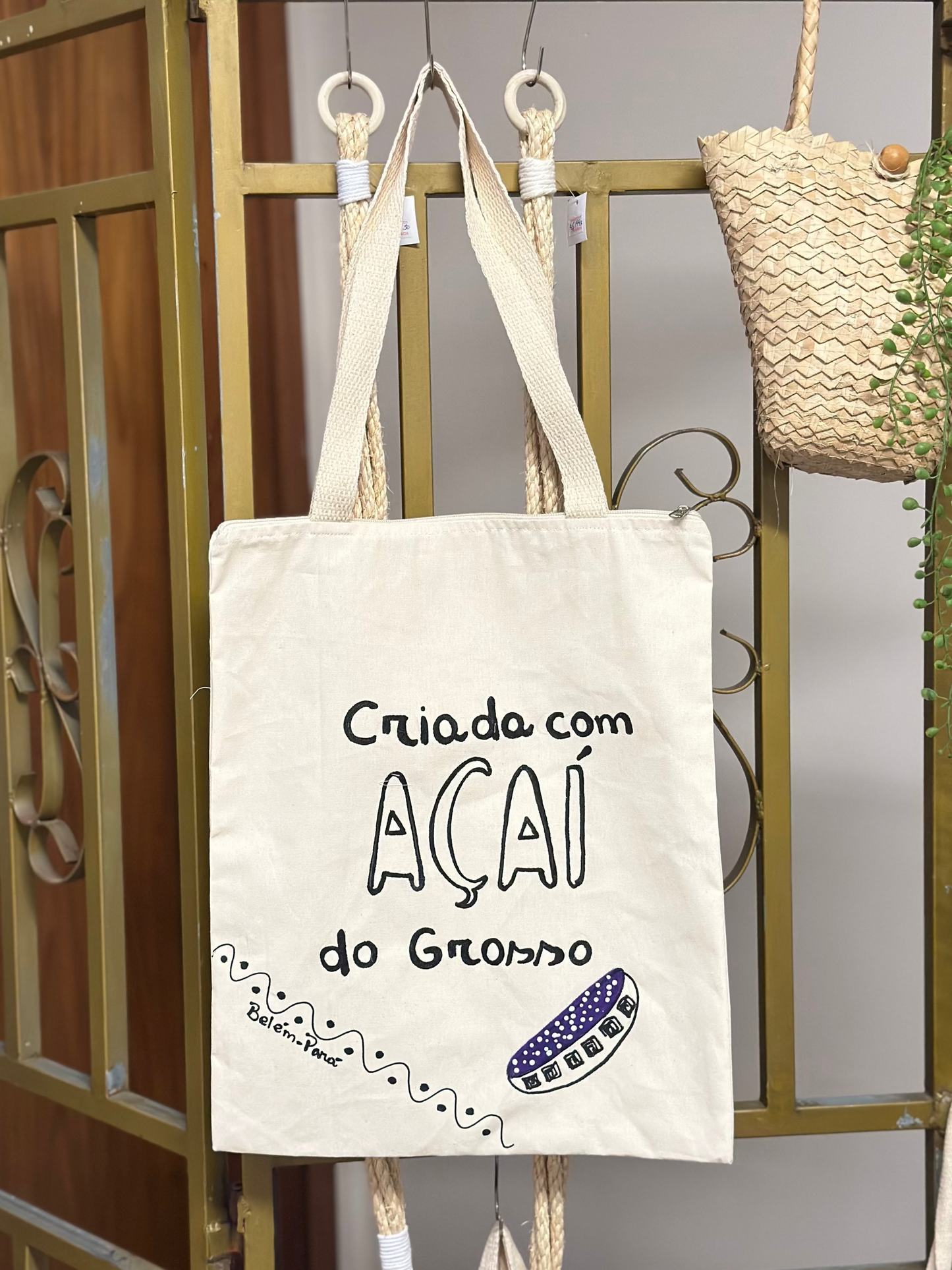 Ecobag "Criada com Açaí do Grosso"